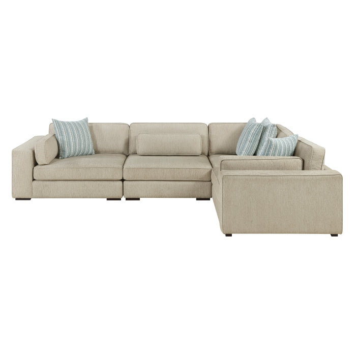 Homelegance - Mila 4-Piece Sectional Sofa in Pewter - 9535PT*41L1R - GreatFurnitureDeal