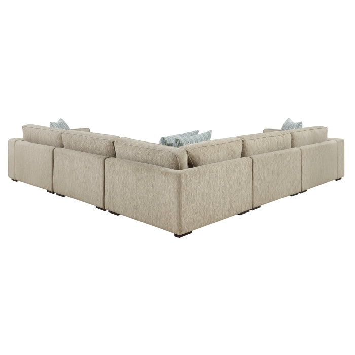 Homelegance - Mila 5-Piece Sectional Sofa in Beige - 9535PT*51L1R - GreatFurnitureDeal