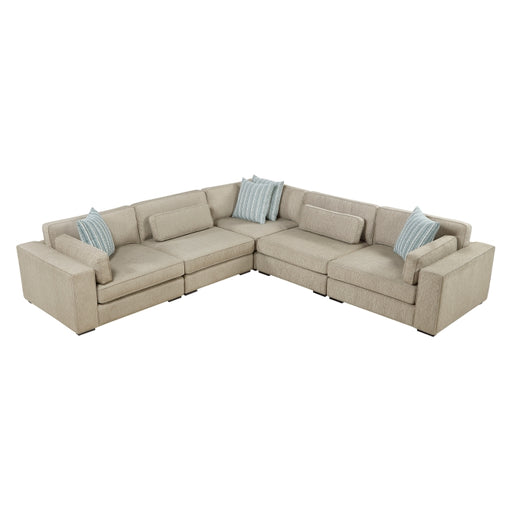 Homelegance - Mila 5-Piece Sectional Sofa in Beige - 9535PT*51L1R - GreatFurnitureDeal