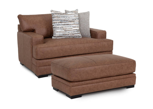 Franklin Furniture - 953 Regent Chair with Matching Ottoman in Saddle - 95388-318-SADDLE - GreatFurnitureDeal