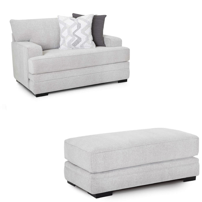 Franklin Furniture - 953 Stella Chair with Ottoman in Stella Pepper - 95388-95318-PEPPER - GreatFurnitureDeal