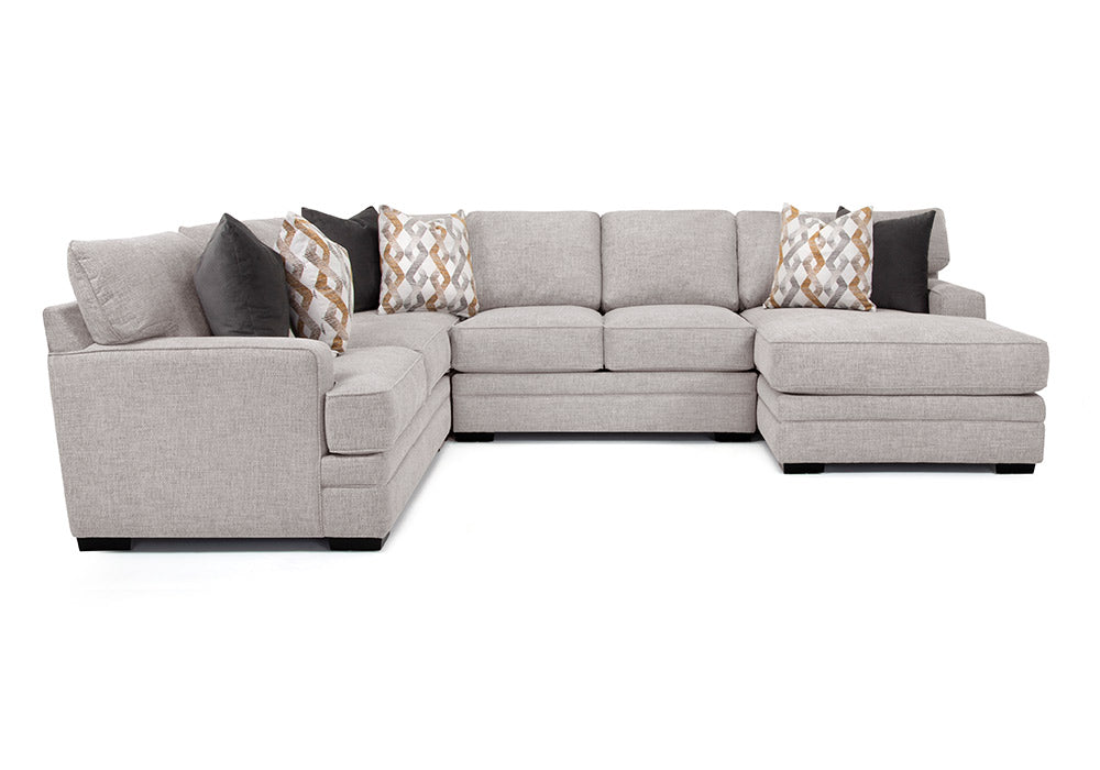 Franklin Furniture - Protege 4 Piece Stationary Sectional Sofa in Crosby Dove - 95359-304-369-386 Crosby Dove