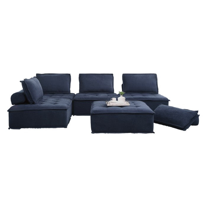 Homelegance - Ulrich 5 Piece Modular Sectional in Blue - 9545BU*5 - GreatFurnitureDeal
