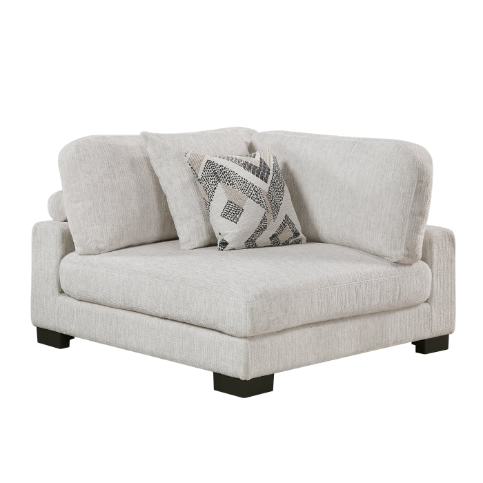 Homelegance - Tinley 5 Piece Modular Sectional with Ottoman in Beige - 9555BEG*53CRACOT - GreatFurnitureDeal