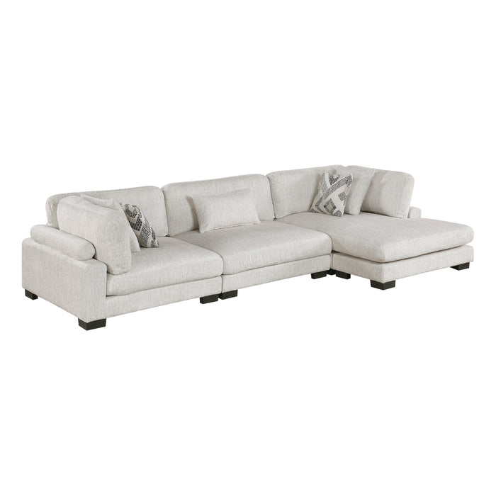 Homelegance - Tinley 3 Piece Modular Sectional with Chaise in Beige - 9555BEG*3CRACVC - GreatFurnitureDeal