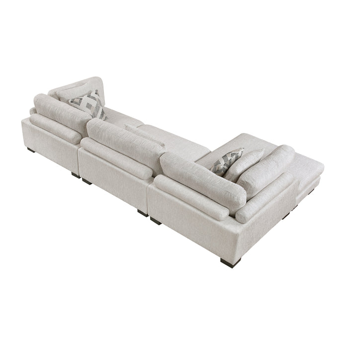 Homelegance - Tinley 3 Piece Modular Sectional with Chaise in Beige - 9555BEG*3CRACVC - GreatFurnitureDeal