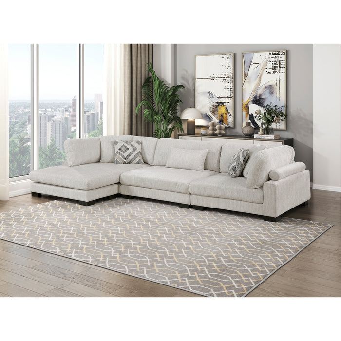 Homelegance - Tinley 3 Piece Modular Sectional with Chaise in Beige - 9555BEG*3CRACVC - GreatFurnitureDeal