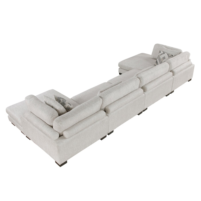 Homelegance - Tinley 4 Piece Modular Sectional with Chaise in Beige - 9555BEG*42AC2VC - GreatFurnitureDeal