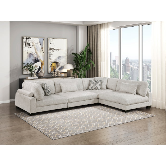 Homelegance - Tinley 4 Piece Modular Sectional in Beige - 9555BEG*42CR2AC - GreatFurnitureDeal