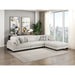Homelegance - Tinley 4 Piece Modular Sectional with Ottoman in White - 9555BEG*42CRACOT - GreatFurnitureDeal
