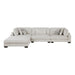 Homelegance - Tinley 4 Piece Modular Sectional with Ottoman in White - 9555BEG*42CRACOT - GreatFurnitureDeal