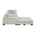 Homelegance - Tinley 4 Piece Modular Sectional with Ottoman in White - 9555BEG*42CRACOT - GreatFurnitureDeal