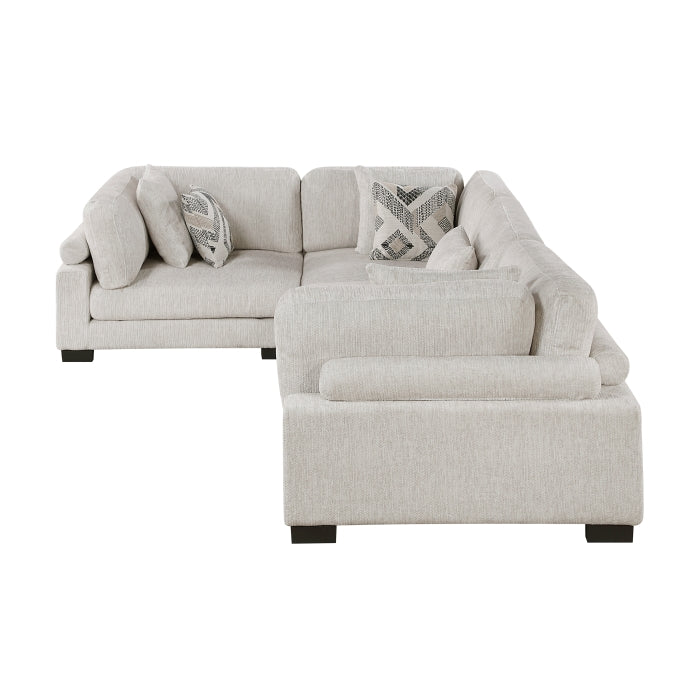 Homelegance - Tinley 4 Piece Modular Sectional in Beige - 9555BEG*43CRAC - GreatFurnitureDeal
