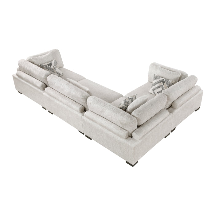 Homelegance - Tinley 4 Piece Modular Sectional in Beige - 9555BEG*43CRAC - GreatFurnitureDeal