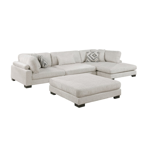 Homelegance - Robstown 4 Piece Modular Sectional with Chaise and Ottoman in Beige - 9555BEG*4CRACVCOT - GreatFurnitureDeal