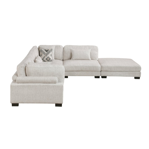 Homelegance - Tinley 5 Piece Modular Sectional with Ottoman in Beige - 9555BEG*52CR2ACOT - GreatFurnitureDeal