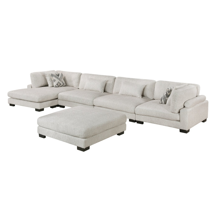 Homelegance - Tinley 5 Piece Modular Sectional in Beige - 9555BEG*5CR2ACVCOT - GreatFurnitureDeal