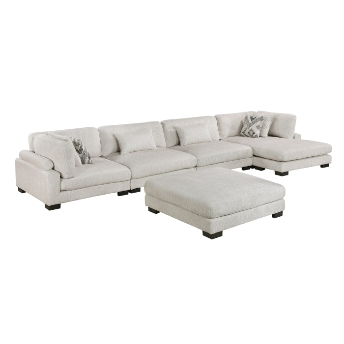 Homelegance - Tinley 5 Piece Modular Sectional in Beige - 9555BEG*5CR2ACVCOT - GreatFurnitureDeal