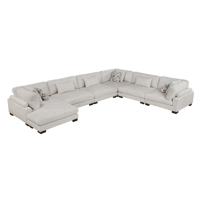 Homelegance - Tinley 6 Piece Modular Sectional with Chaise in Beige - 9555BEG*62CR3ACVC - GreatFurnitureDeal