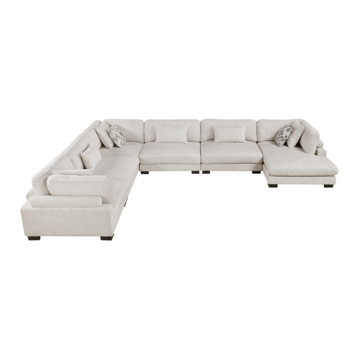 Homelegance - Tinley 6 Piece Modular Sectional with Chaise in Beige - 9555BEG*62CR3ACVC - GreatFurnitureDeal