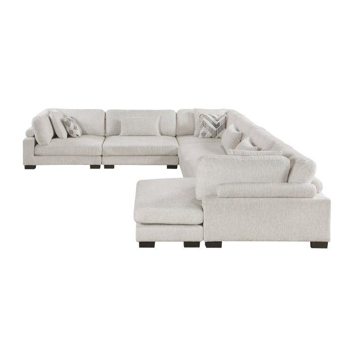 Homelegance - Tinley 6 Piece Modular Sectional with Chaise in Beige - 9555BEG*62CR3ACVC - GreatFurnitureDeal