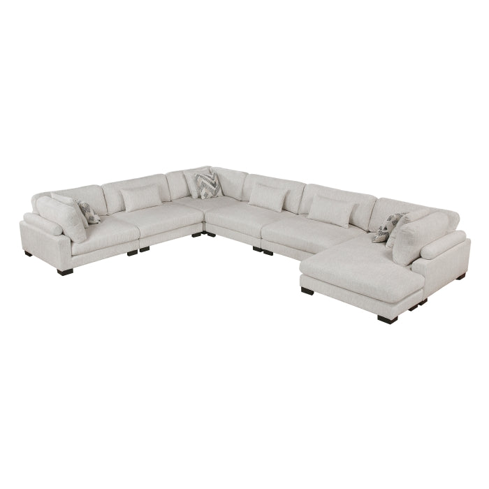 Homelegance - Tinley 6 Piece Modular Sectional with Chaise in Beige - 9555BEG*62CR3ACVC - GreatFurnitureDeal