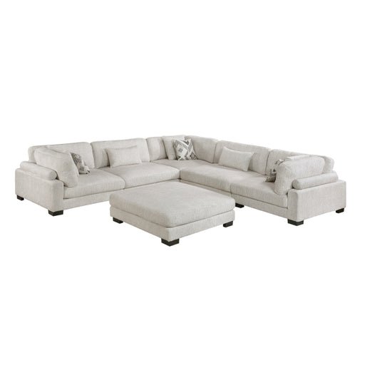 Homelegance - Tinley 6 Piece Modular Sectional with Ottoman in Beige - 9555BEG*63CR2ACOT - GreatFurnitureDeal