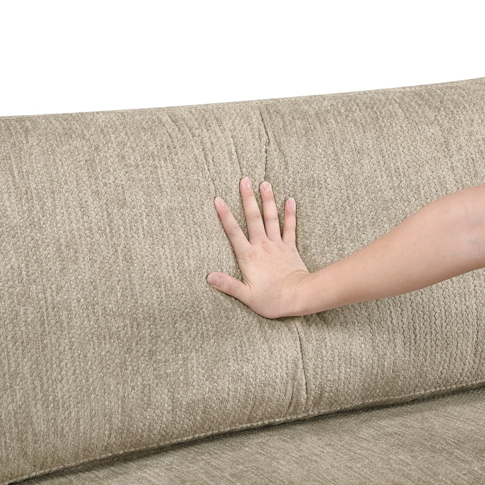 Homelegance - Tinley 4 Piece Modular Sectional with Chaise and Ottoman in Brown - 9555BRW*4CRACVCOT - GreatFurnitureDeal