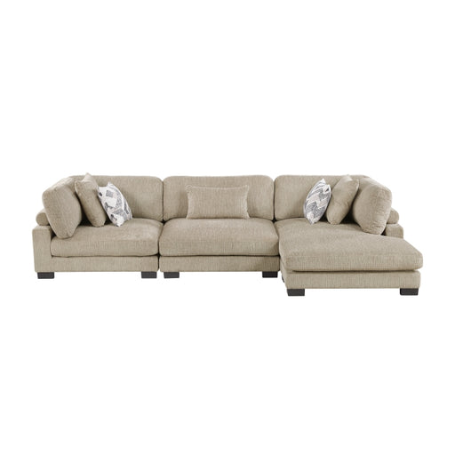 Homelegance - Tinley 3 Piece Modular Sectional with Chaise in Brown - 9555BRW*3CRACVC - GreatFurnitureDeal