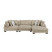 Homelegance - Tinley 3 Piece Modular Sectional with Chaise in Brown - 9555BRW*3CRACVC - GreatFurnitureDeal