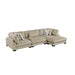 Homelegance - Tinley 3 Piece Modular Sectional with Chaise in Brown - 9555BRW*3CRACVC - GreatFurnitureDeal