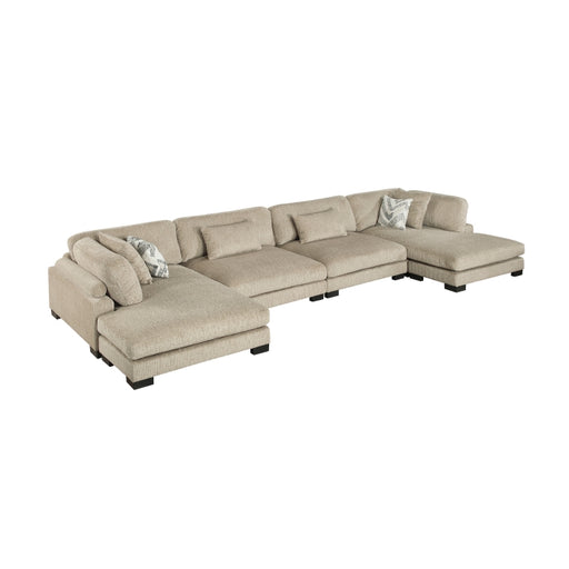 Homelegance - Tinley 4 Piece Modular Sectional with Chaise in Brown - 9555BRW*42AC2VC - GreatFurnitureDeal