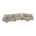 Homelegance - Tinley 4 Piece Modular Sectional in Brown - 9555BRW*42CR2AC - GreatFurnitureDeal