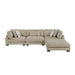 Homelegance - Tinley 4 Piece Modular Sectional with Ottoman in Brown - 9555BRW*42CRACOT - GreatFurnitureDeal