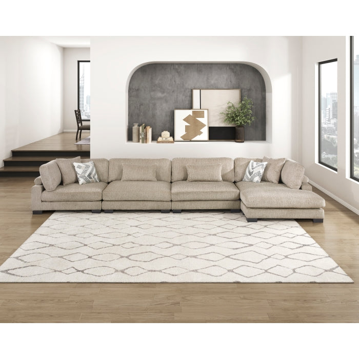 Homelegance - Tinley 4 Piece Modular Sectional with Chaise in Brown - 9555BRW*4CR2ACVC - GreatFurnitureDeal