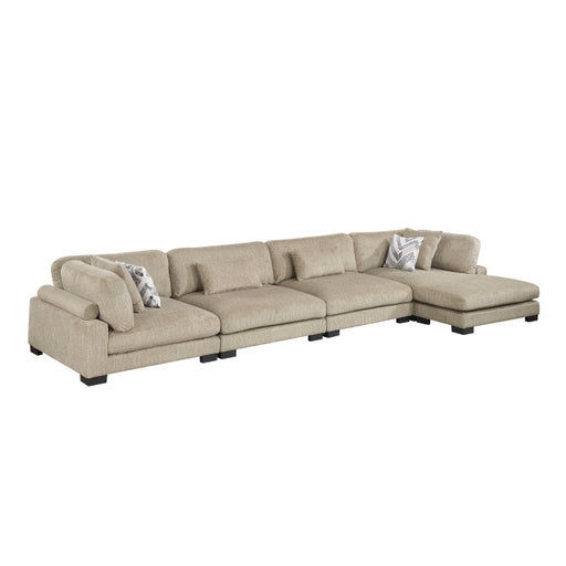 Homelegance - Tinley 4 Piece Modular Sectional with Chaise in Brown - 9555BRW*4CR2ACVC - GreatFurnitureDeal