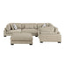 Homelegance - Tinley 5 Piece Modular Sectional with Ottoman in Brown - 9555BRW*53CRACOT - GreatFurnitureDeal