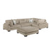 Homelegance - Tinley 5 Piece Modular Sectional with Ottoman in Brown - 9555BRW*53CRACOT - GreatFurnitureDeal