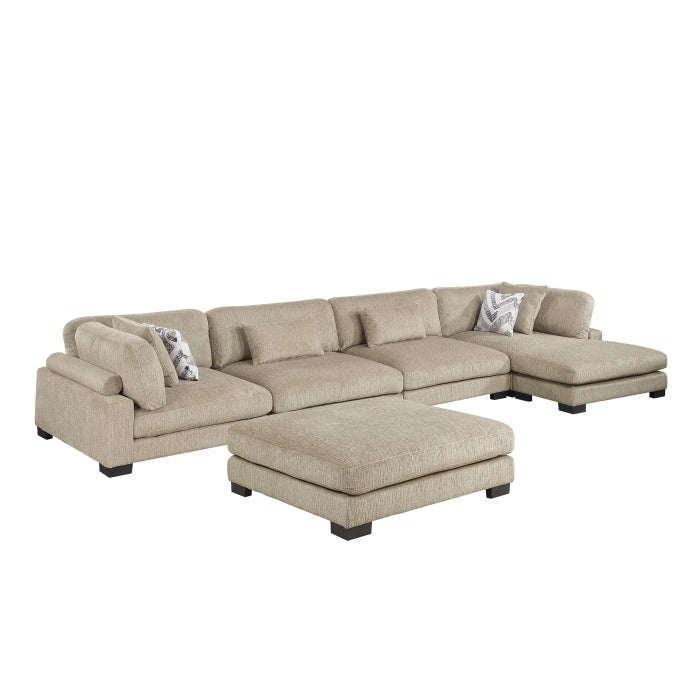 Homelegance - Tinley 5 Piece Modular Sectional in Brown - 9555BRW*5CR2ACVCOT - GreatFurnitureDeal