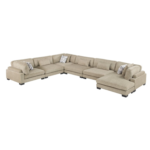 Homelegance - Tinley 6 Piece Modular Sectional with Chaise in Brown - 9555BRW*62CR3ACVC - GreatFurnitureDeal