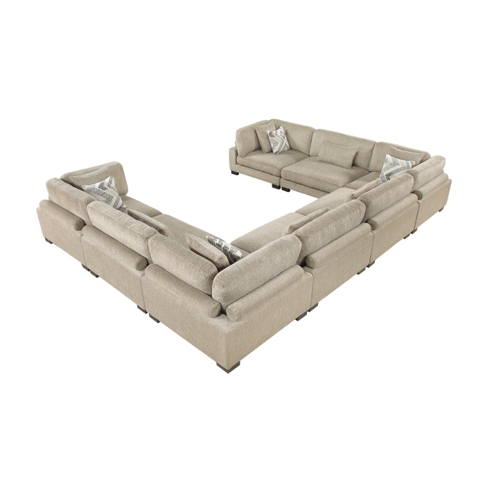 Homelegance - Tinley 8 Piece Modular Sectional in Brown - 9555BRW*84CR4AC - GreatFurnitureDeal