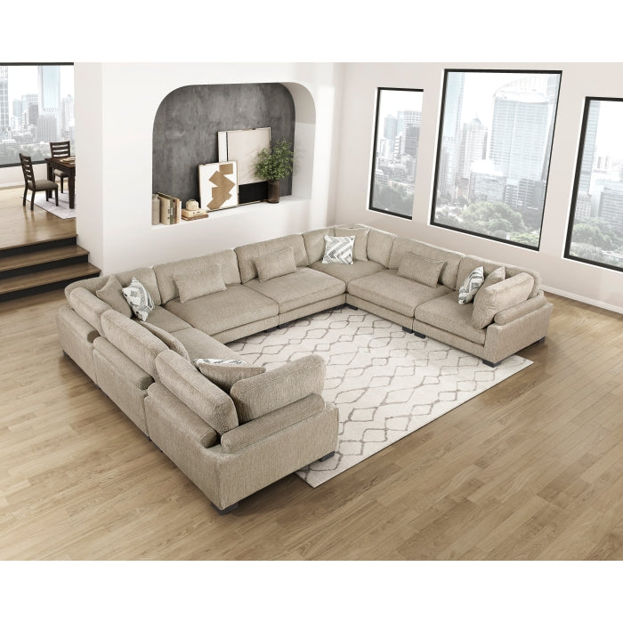 Homelegance - Tinley 8 Piece Modular Sectional in Brown - 9555BRW*84CR4AC - GreatFurnitureDeal