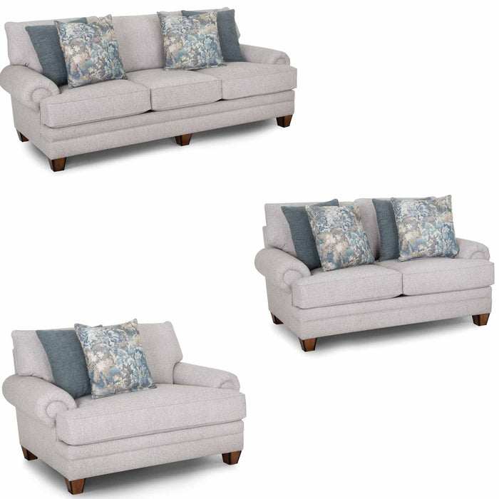 Franklin Furniture - 957 Annisa 3 Piece Living Room Set in Julien Cork - 95740-95720-95788-CORK