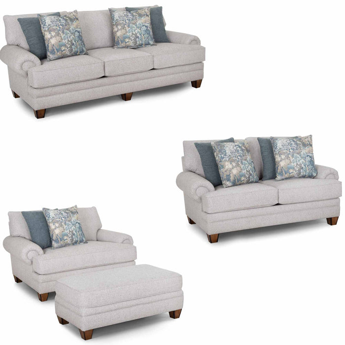 Franklin Furniture - 957 Annisa 4 Piece Living Room Set in Julien Cork - 95740-95720-95788-95718-CORK
