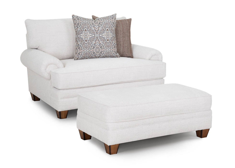 Franklin Furniture - 957 Redcliffe 4 Piece Living Room Set in Serena Cotton - 95740-95720-95788-95718-COTTON