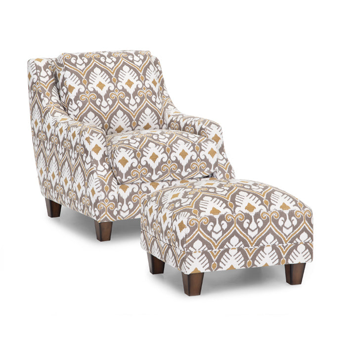 Franklin Furniture - 972 Savina Accent Chair with Matching Ottoman in Dove - 2170-2175-DOVE