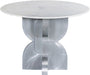 Meridian Furniture - Alden 48" White Genuine Marble Top And Aluminum Base Dining Table - 959-T - GreatFurnitureDeal