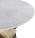 Meridian Furniture - Walker 48" White Genuine Marble Top And Brass Base Dining Table - 960-T - GreatFurnitureDeal