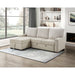 Homelegance - Gallatin 2 Piece Sectional with Left Chaise in Beige & Light Gray - 9605BE*2LCRL - GreatFurnitureDeal