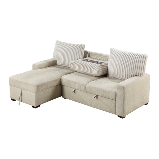 Homelegance - Gallatin 2 Piece Sectional with Left Chaise in Beige & Light Gray - 9605BE*2LCRL - GreatFurnitureDeal